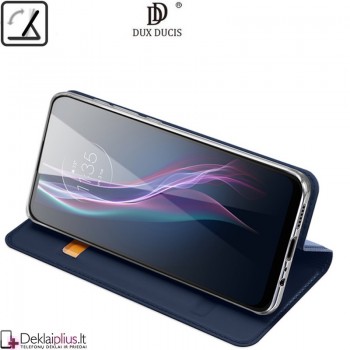 Dux Ducis dirbtinės odos viršelis - juodas(telefonui Motorola One Fusion Plus) Dux Ducis dirbtinės odos viršelis - juodas(telefonui Motorola One Fusion Plus)
